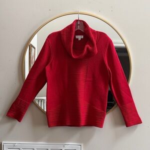 Calvin Klein Vibrant Red Cowlneck Sweater